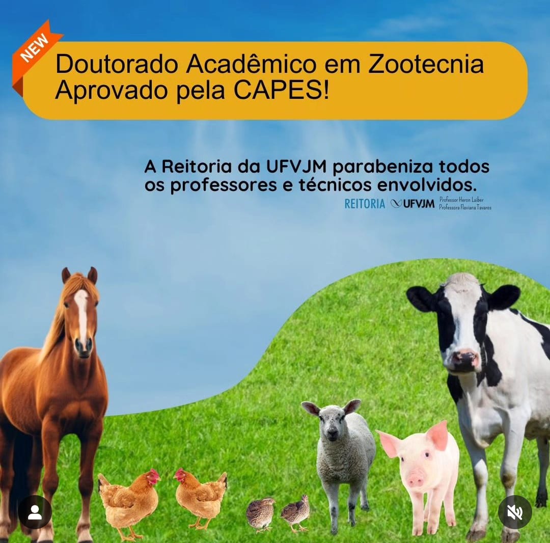 Doutorado Acadêmico em Zootecnia Aprovado pela CAPES! - Faculdade de ...